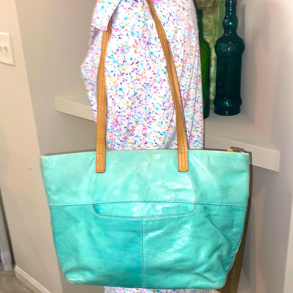 Hobo turquoise leather bag NWT